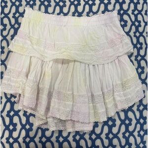 Love Shack Fancy mini ruffle skirt size xs